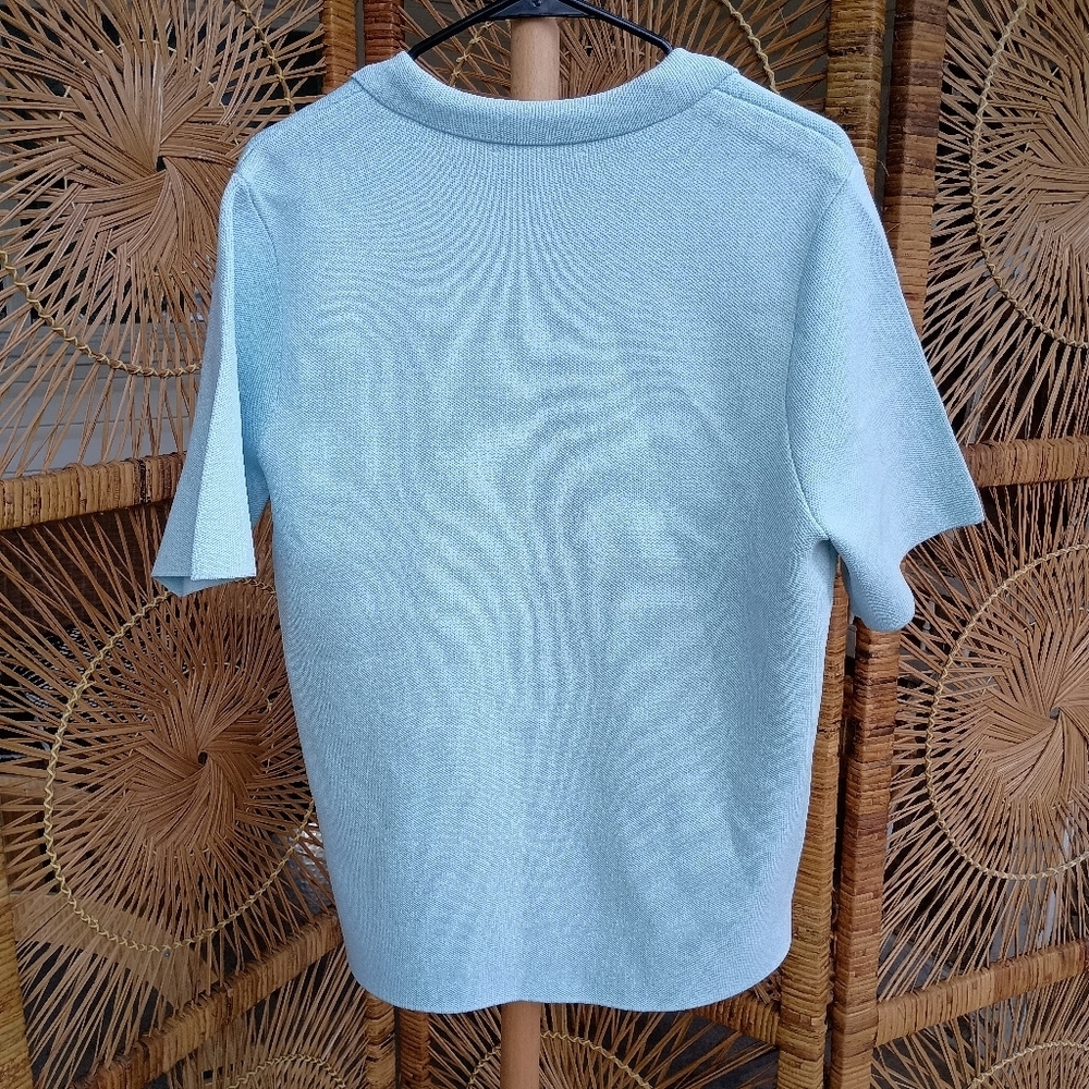 NWT Oak + Fort Light Blue Oversized Collared Cardigan_Med - Picture 9 of 10